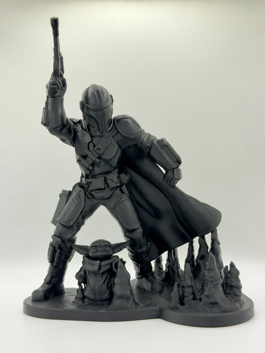 Mandalorian and Grogu Figurine